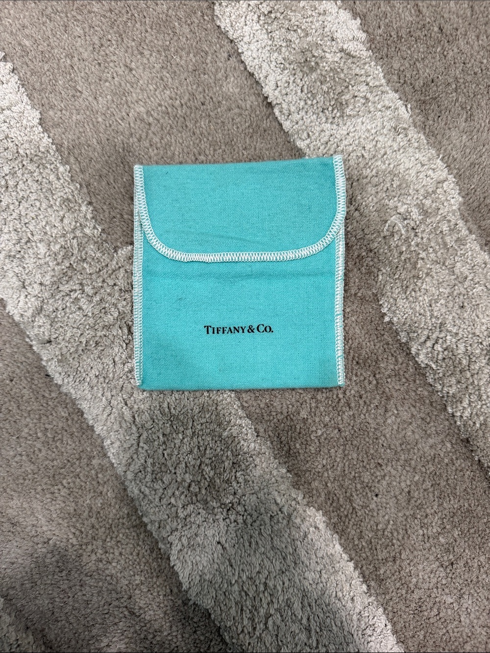 Tiffany & Co. Turquoise Fabric Jewelry Pouch